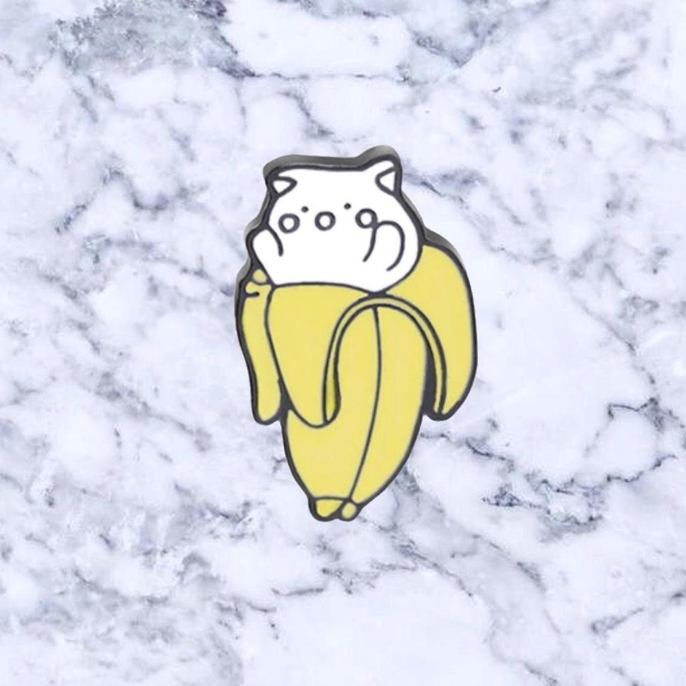 Banana Kitty Enamel Pin
